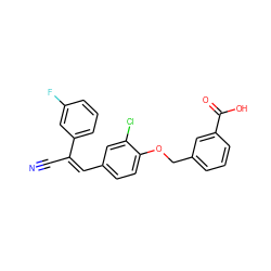 N#C/C(=C/c1ccc(OCc2cccc(C(=O)O)c2)c(Cl)c1)c1cccc(F)c1 ZINC000016400887