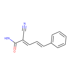 N#C/C(=C\C=C\c1ccccc1)C(N)=O ZINC000012408421