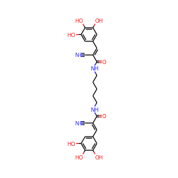 N#C/C(=C\c1cc(O)c(O)c(O)c1)C(=O)NCCCCCNC(=O)/C(C#N)=C/c1cc(O)c(O)c(O)c1 ZINC000005538361