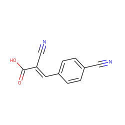 N#C/C(=C\c1ccc(C#N)cc1)C(=O)O ZINC000001625447