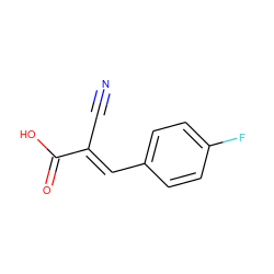 N#C/C(=C\c1ccc(F)cc1)C(=O)O ZINC000001625445