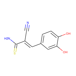 N#C/C(=C\c1ccc(O)c(O)c1)C(N)=S ZINC000003871430