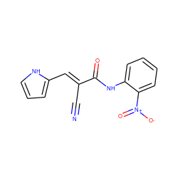 N#C/C(=C\c1ccc[nH]1)C(=O)Nc1ccccc1[N+](=O)[O-] ZINC000006829337