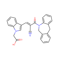 N#C/C(=C\c1cn(CC(=O)O)c2ccccc12)C(=O)N1Cc2ccccc2Cc2ccccc21 ZINC000096271123