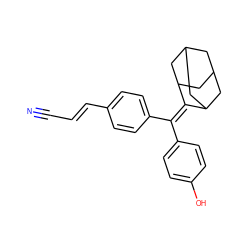 N#C/C=C/c1ccc(C(=C2C3CC4CC(C3)CC2C4)c2ccc(O)cc2)cc1 ZINC001772651257