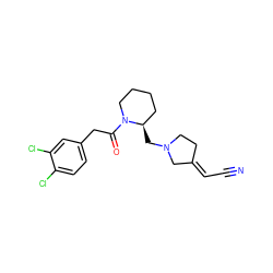 N#C/C=C1\CCN(C[C@@H]2CCCCN2C(=O)Cc2ccc(Cl)c(Cl)c2)C1 ZINC000013449213