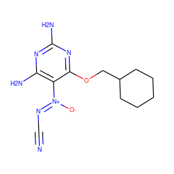 N#C/N=[N+](\[O-])c1c(N)nc(N)nc1OCC1CCCCC1 ZINC000096934227