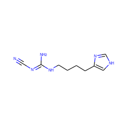 N#C/N=C(\N)NCCCCc1c[nH]cn1 ZINC000049112251