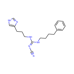 N#C/N=C(\NCCCCc1ccccc1)NCCCc1c[nH]cn1 ZINC000048999370