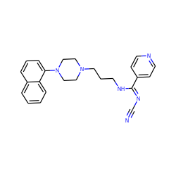 N#C/N=C(\NCCCN1CCN(c2cccc3ccccc23)CC1)c1ccncc1 ZINC000071295540