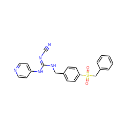 N#C/N=C(\NCc1ccc(S(=O)(=O)Cc2ccccc2)cc1)Nc1ccncc1 ZINC000103230464