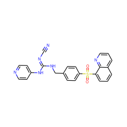 N#C/N=C(\NCc1ccc(S(=O)(=O)c2cccc3cccnc23)cc1)Nc1ccncc1 ZINC000103231977