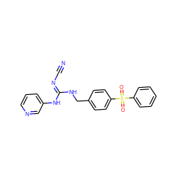 N#C/N=C(\NCc1ccc(S(=O)(=O)c2ccccc2)cc1)Nc1cccnc1 ZINC000103230458