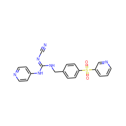 N#C/N=C(\NCc1ccc(S(=O)(=O)c2cccnc2)cc1)Nc1ccncc1 ZINC000103230467