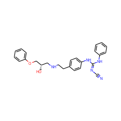 N#C/N=C(\Nc1ccccc1)Nc1ccc(CCNC[C@H](O)COc2ccccc2)cc1 ZINC000003951048