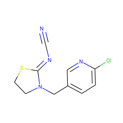 N#C/N=C1\SCCN1Cc1ccc(Cl)nc1 ZINC000013828082