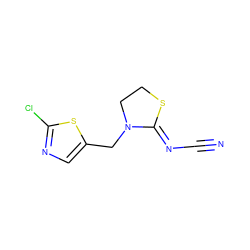 N#C/N=C1\SCCN1Cc1cnc(Cl)s1 ZINC000103293787