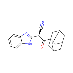 N#C[C@@H](C(=O)C12CC3CC(CC(C3)C1)C2)c1nc2ccccc2[nH]1 ZINC000004005130