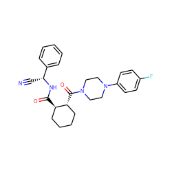 N#C[C@@H](NC(=O)[C@@H]1CCCC[C@H]1C(=O)N1CCN(c2ccc(F)cc2)CC1)c1ccccc1 ZINC000095552125