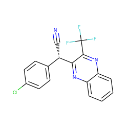 N#C[C@@H](c1ccc(Cl)cc1)c1nc2ccccc2nc1C(F)(F)F ZINC000001386066