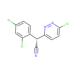 N#C[C@@H](c1ccc(Cl)nn1)c1ccc(Cl)cc1Cl ZINC000000169583