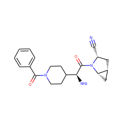 N#C[C@@H]1C[C@@H]2C[C@@H]2N1C(=O)[C@@H](N)C1CCN(C(=O)c2ccccc2)CC1 ZINC000095588008