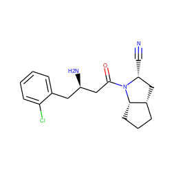 N#C[C@@H]1C[C@@H]2CCC[C@@H]2N1C(=O)C[C@H](N)Cc1ccccc1Cl ZINC000299829502