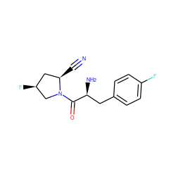 N#C[C@@H]1C[C@H](F)CN1C(=O)[C@@H](N)Cc1ccc(F)cc1 ZINC000103241540