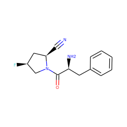 N#C[C@@H]1C[C@H](F)CN1C(=O)[C@@H](N)Cc1ccccc1 ZINC000103241538