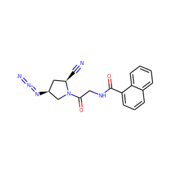 N#C[C@@H]1C[C@H](N=[N+]=[N-])CN1C(=O)CNC(=O)c1cccc2ccccc12 ZINC000084616477