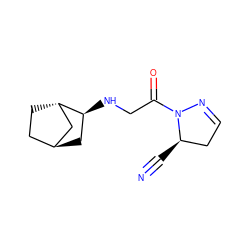 N#C[C@@H]1CC=NN1C(=O)CN[C@H]1C[C@H]2CC[C@H]1C2 ZINC000101014523