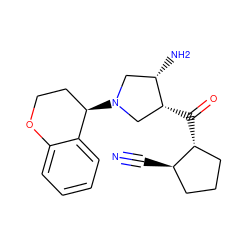 N#C[C@@H]1CCC[C@H]1C(=O)[C@@H]1CN([C@@H]2CCOc3ccccc32)C[C@@H]1N ZINC000028955127