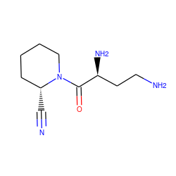 N#C[C@@H]1CCCCN1C(=O)[C@@H](N)CCN ZINC000013529566