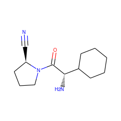 N#C[C@@H]1CCCN1C(=O)[C@@H](N)C1CCCCC1 ZINC000013473901