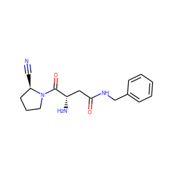 N#C[C@@H]1CCCN1C(=O)[C@@H](N)CC(=O)NCc1ccccc1 ZINC000028477442