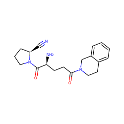 N#C[C@@H]1CCCN1C(=O)[C@@H](N)CCC(=O)N1CCc2ccccc2C1 ZINC000040957481