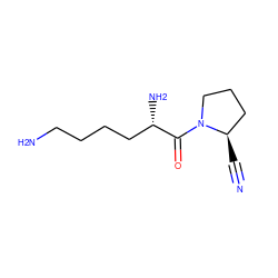 N#C[C@@H]1CCCN1C(=O)[C@@H](N)CCCCN ZINC000013529557