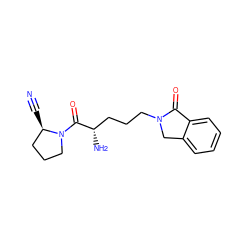 N#C[C@@H]1CCCN1C(=O)[C@@H](N)CCCN1Cc2ccccc2C1=O ZINC000064485687