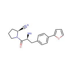 N#C[C@@H]1CCCN1C(=O)[C@@H](N)Cc1ccc(-c2ccco2)cc1 ZINC000014947622