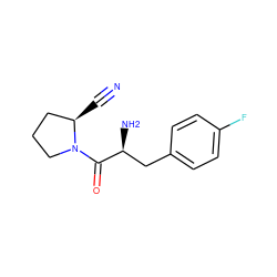 N#C[C@@H]1CCCN1C(=O)[C@@H](N)Cc1ccc(F)cc1 ZINC000103242332