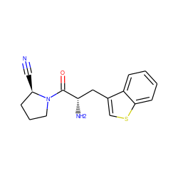 N#C[C@@H]1CCCN1C(=O)[C@@H](N)Cc1csc2ccccc12 ZINC000103248354