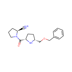 N#C[C@@H]1CCCN1C(=O)[C@@H]1CC[C@H](COCc2ccccc2)N1 ZINC000014947538