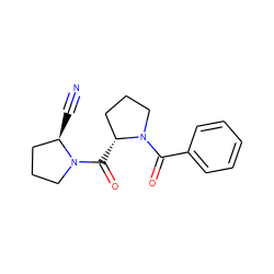 N#C[C@@H]1CCCN1C(=O)[C@@H]1CCCN1C(=O)c1ccccc1 ZINC000013648188