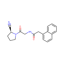 N#C[C@@H]1CCCN1C(=O)CNC(=O)Cc1cccc2ccccc12 ZINC000096270293