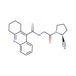 N#C[C@@H]1CCCN1C(=O)CNC(=O)c1c2c(nc3ccccc13)CCCC2 ZINC000096270282