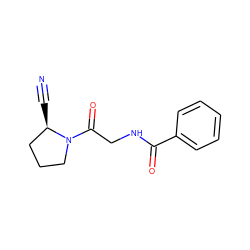 N#C[C@@H]1CCCN1C(=O)CNC(=O)c1ccccc1 ZINC000033352988