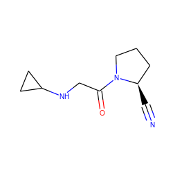 N#C[C@@H]1CCCN1C(=O)CNC1CC1 ZINC000013522831