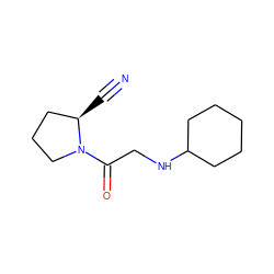 N#C[C@@H]1CCCN1C(=O)CNC1CCCCC1 ZINC000013522796