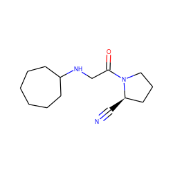 N#C[C@@H]1CCCN1C(=O)CNC1CCCCCC1 ZINC000013522853