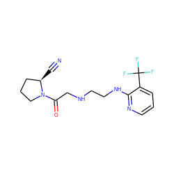 N#C[C@@H]1CCCN1C(=O)CNCCNc1ncccc1C(F)(F)F ZINC000013522745